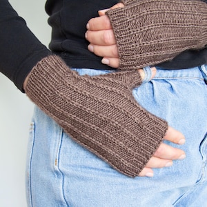 Knitting Pattern | Fingerless gloves knitting pattern for beginners | PDF Mitten tutorial