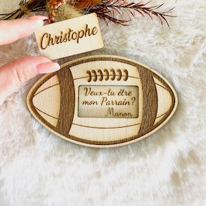 Original rugby sponsor request, engraved in wood, a personalized gift with guaranteed effect