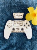 Surprise godfather request in the shape of a wooden controller, to ask the most beautiful question: Will you be my godfather? product logo