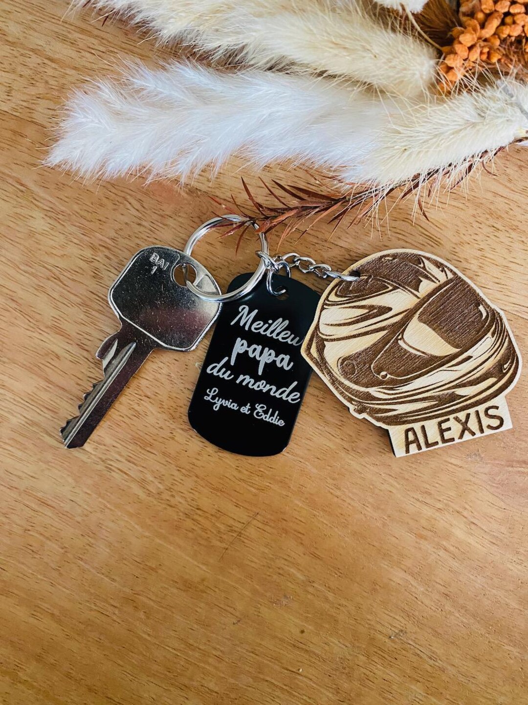 Motorcycle Helmet Key Ring, a Lovely Original and Personalized Gift, in ...