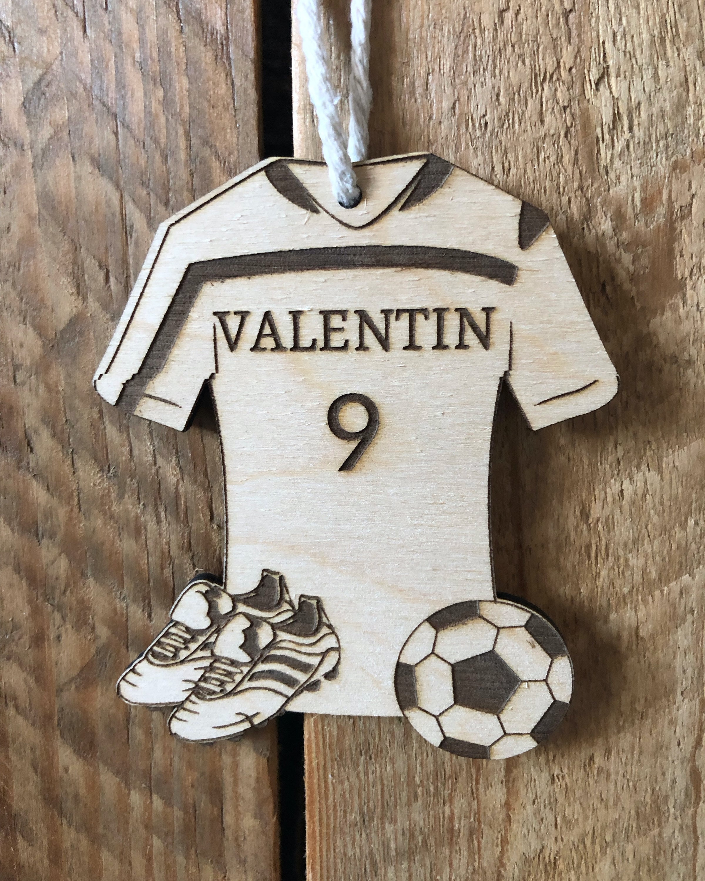 30 Adornos De Madera Para Colgar Con Tema Fútbol - Piezas Sin Terminar Para Manualidades Y Decoración