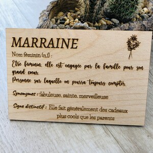 Small customizable wooden Godmother sign / original Godmother gift idea