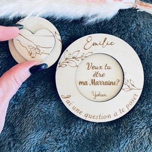 Original wooden godmother request, a unique godmother announcement that will remain an unforgettable memory