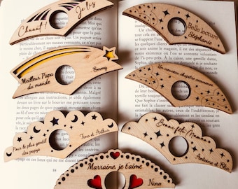 Book holder, wooden book accessory, thumb book holder, customizable