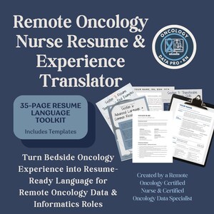 CV-sjabloon voor oncologieverpleegkundige | Externe gegevens en informatica (digitale download)