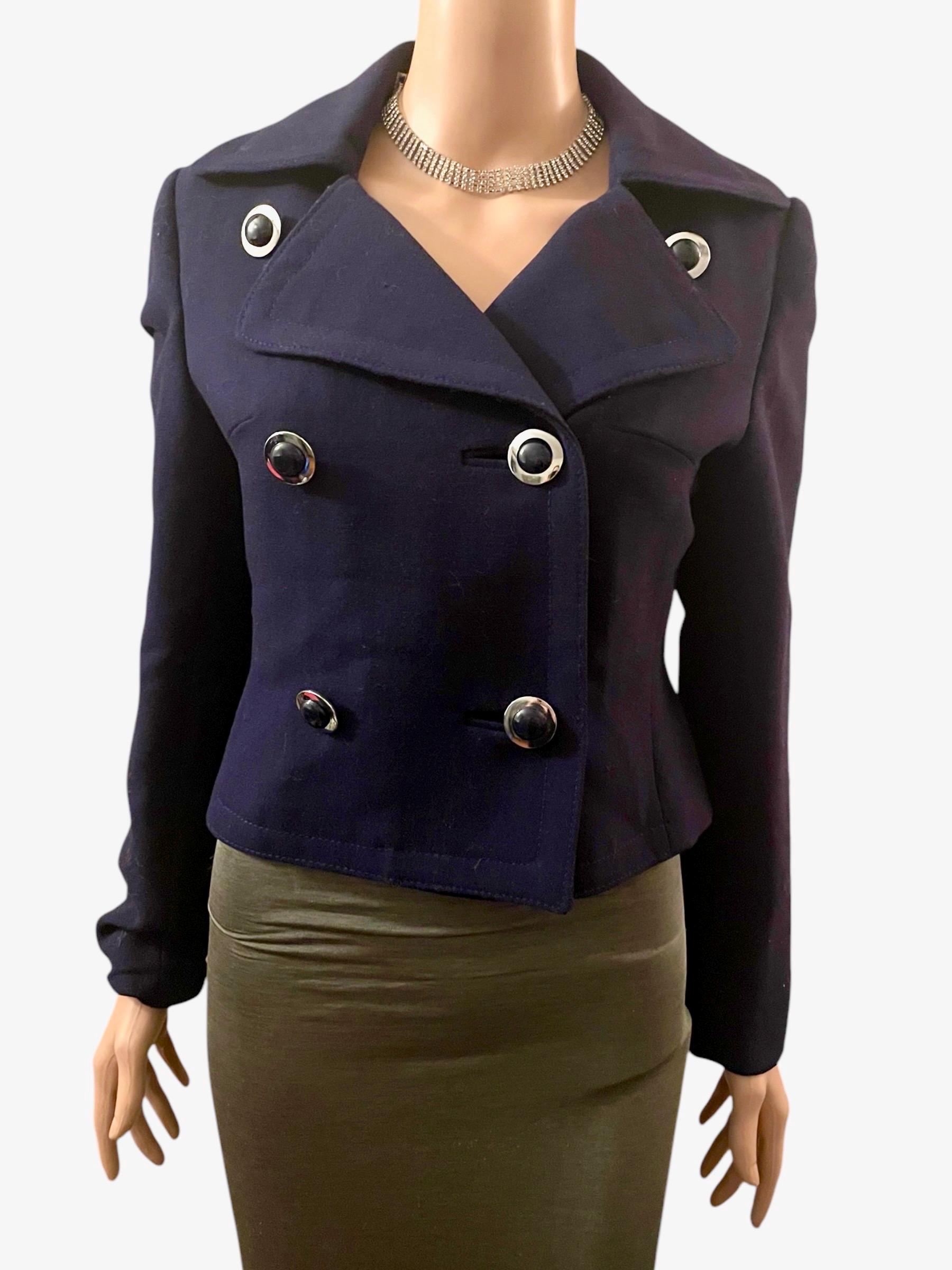 1579 Navy Blue Classic Pocket Detail Jacket