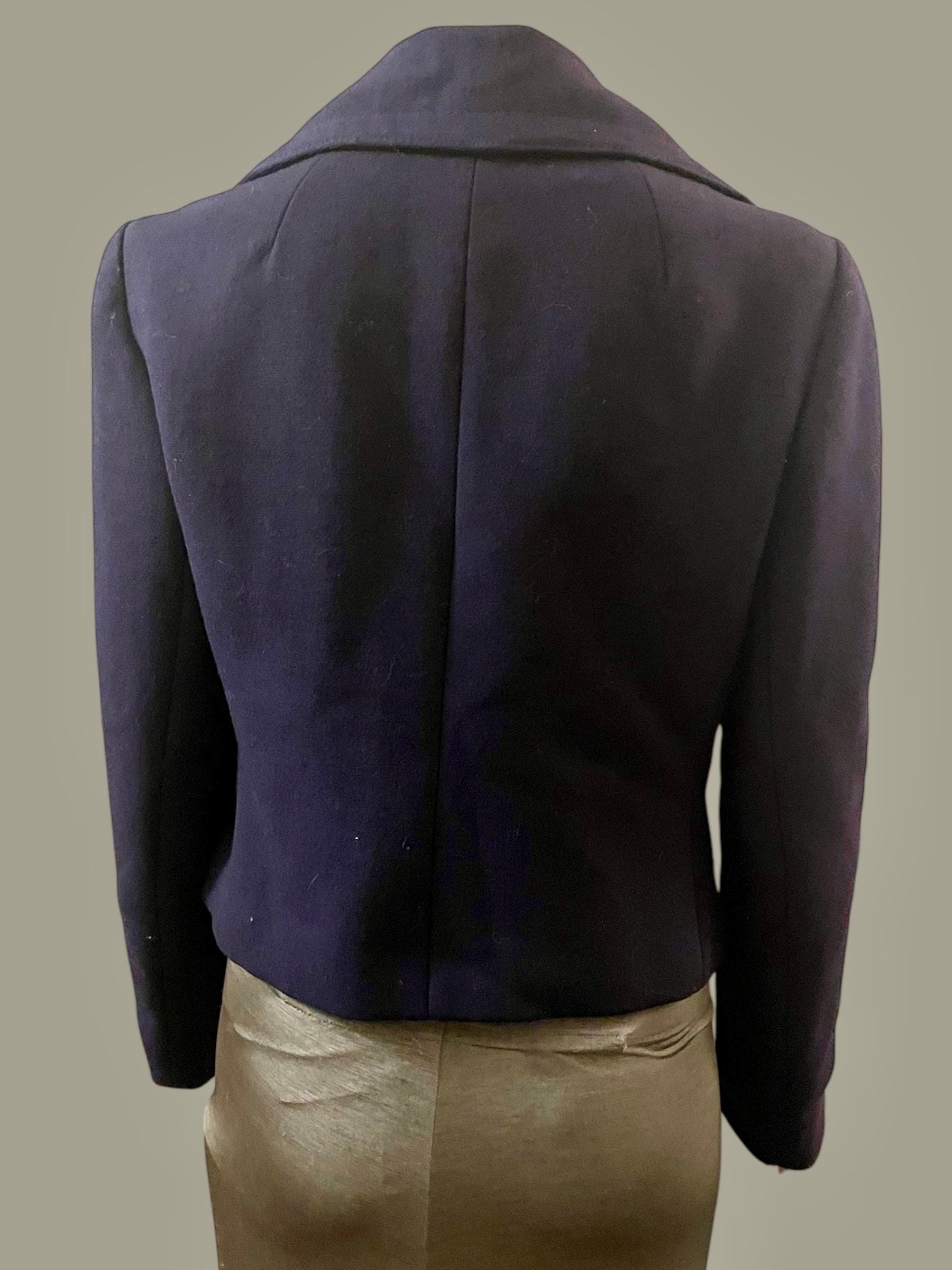 Vintage Cropped Double-Breasted Jacket