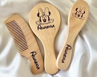 Engraved personalised Brush, Comb, Mirror set