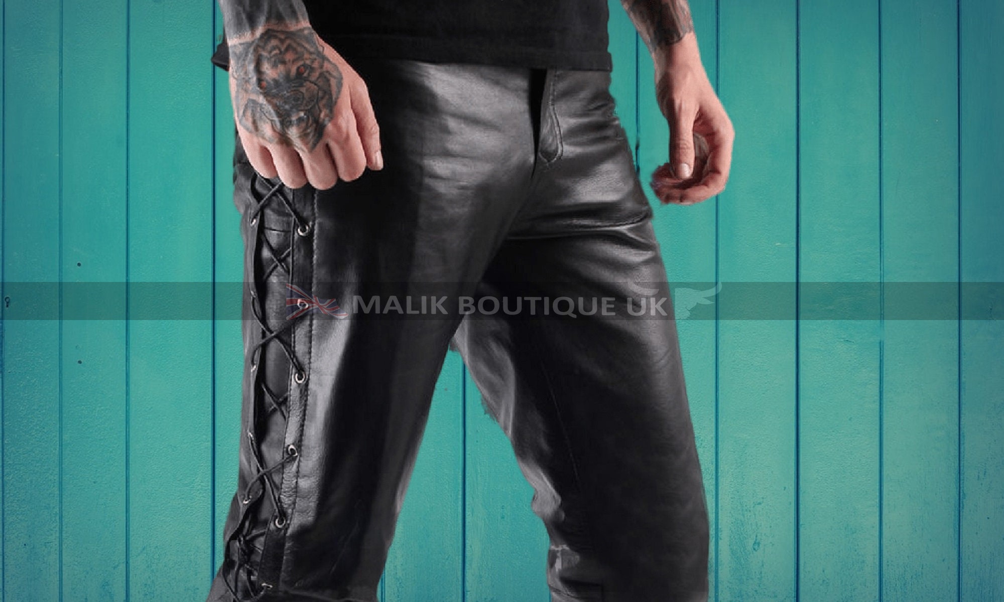 Blacklight Leather Lace Up Pants | One Teaspoon