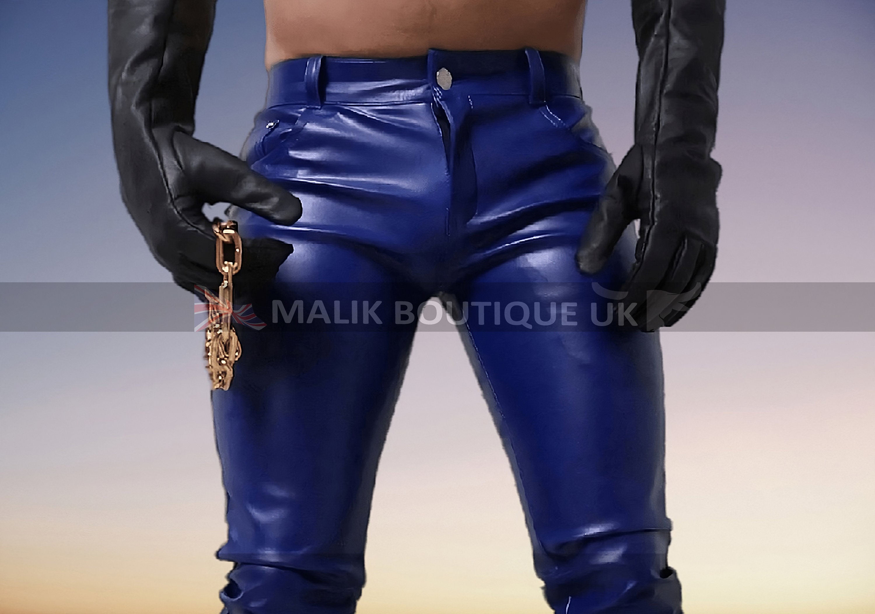 Shiny PVC trousers and beautiful blue leather gloves  Life in Leather