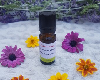Composition "Headaches, migraines" 100% organic essential oils