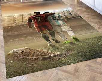 Ronaldo Football Rug - Etsy