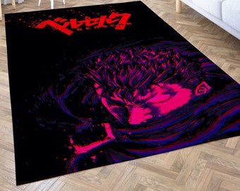 アニメラグ、アニメ剣士ラグ、アニメキャラクター、アニメマンガ装飾ギフト、クールな壁掛けラグ、彼へのギフト、日本のアニメマンガラグプリント