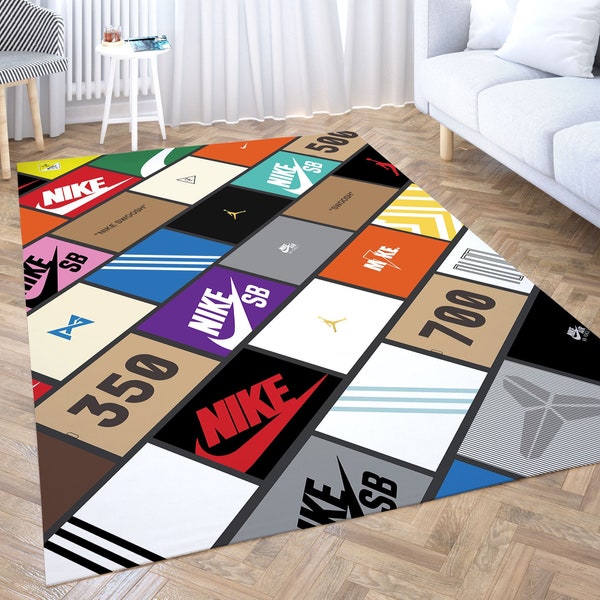 Sneaker Rug, Shoes Rug, Urban Style Rug, Air Shoes Rug, Sneaker Room Decor, Sneaker Mat, Gift For Him, Teenage Room Rug, Street Fashion