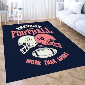 Sports Rug, American Football Rug, Helmets Rug, Football Rug, Boys Room Rug, Sport Rugs, Game Rug, Popular Rug