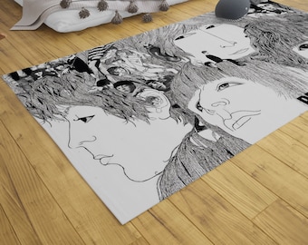 The Beatles Rug, Teen's Rug, British Rock Band The Beatles Rug, Living Room Rug, Kids Room Rug, Fan Carpet, Area Rug, Non Slip Floor Carpet