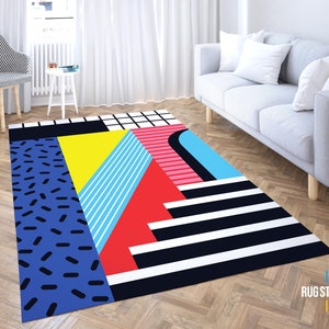 Bauhaus Home Concept Carpet, Abstract Carpet, Minimalist Home Rug, Mid Century Rug, Area Rug, Living Room Rug, Game Room Decor, Man Cave Rug