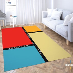 Bauhaus Colourful Clusters Carpet, Colorful Rug, Kids Room Decor, Kids Game Mat, Educational Carpet, New House Gift, Trendy Bauhaus Decor