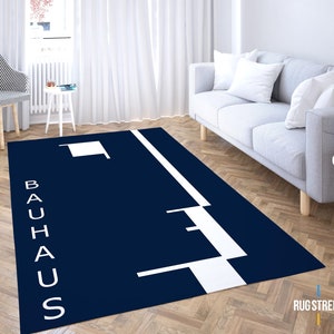Bauhaus Rug, Linear Carpet, Minimalist Home Decor, Bathroom Rug, Abstract Geometric Carpet, Living Room Decor, Bauhaus Style Home Decor