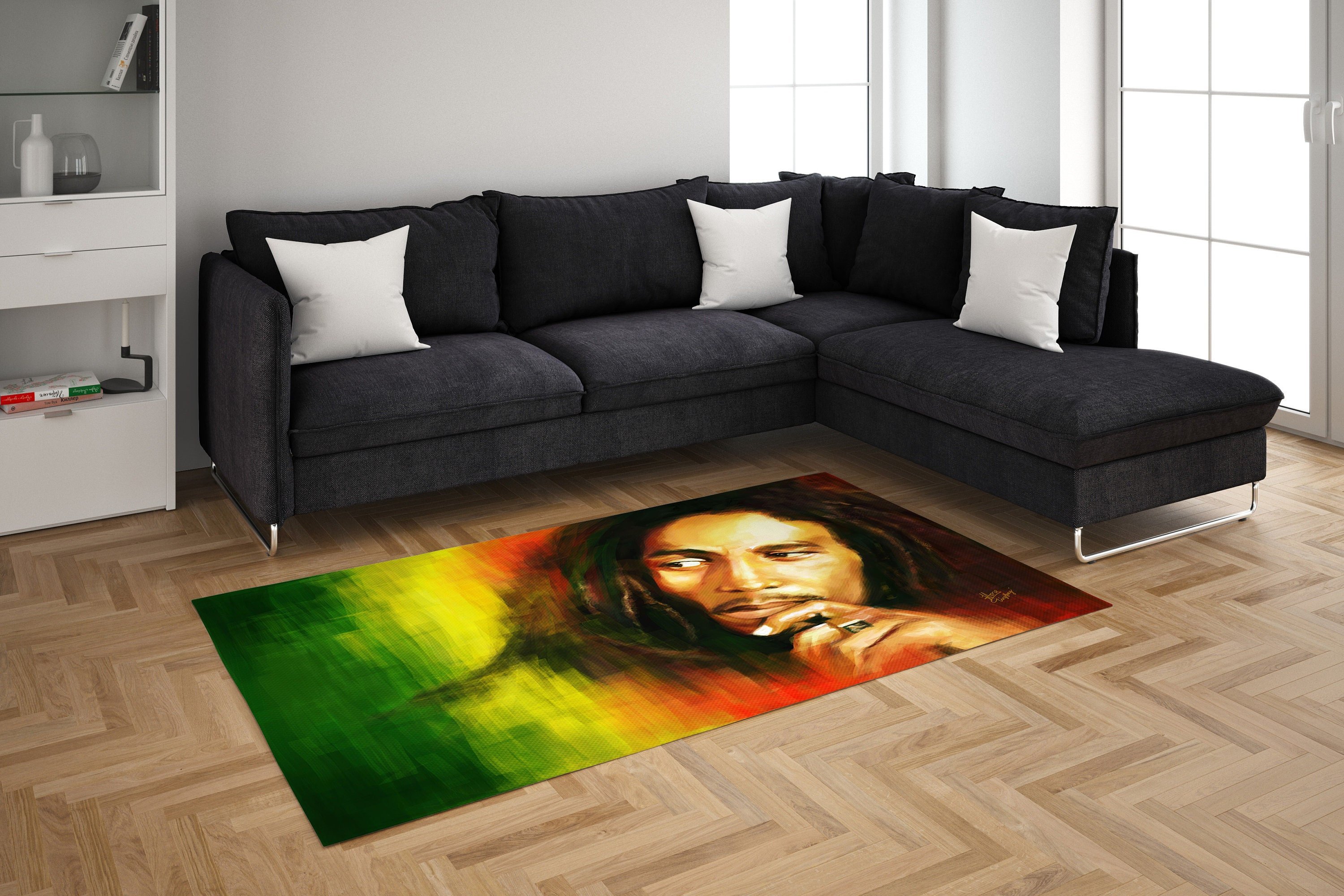 Bob Marley, Bob Marley Themed Rug, Popular Rug, Fantastic Rug ...