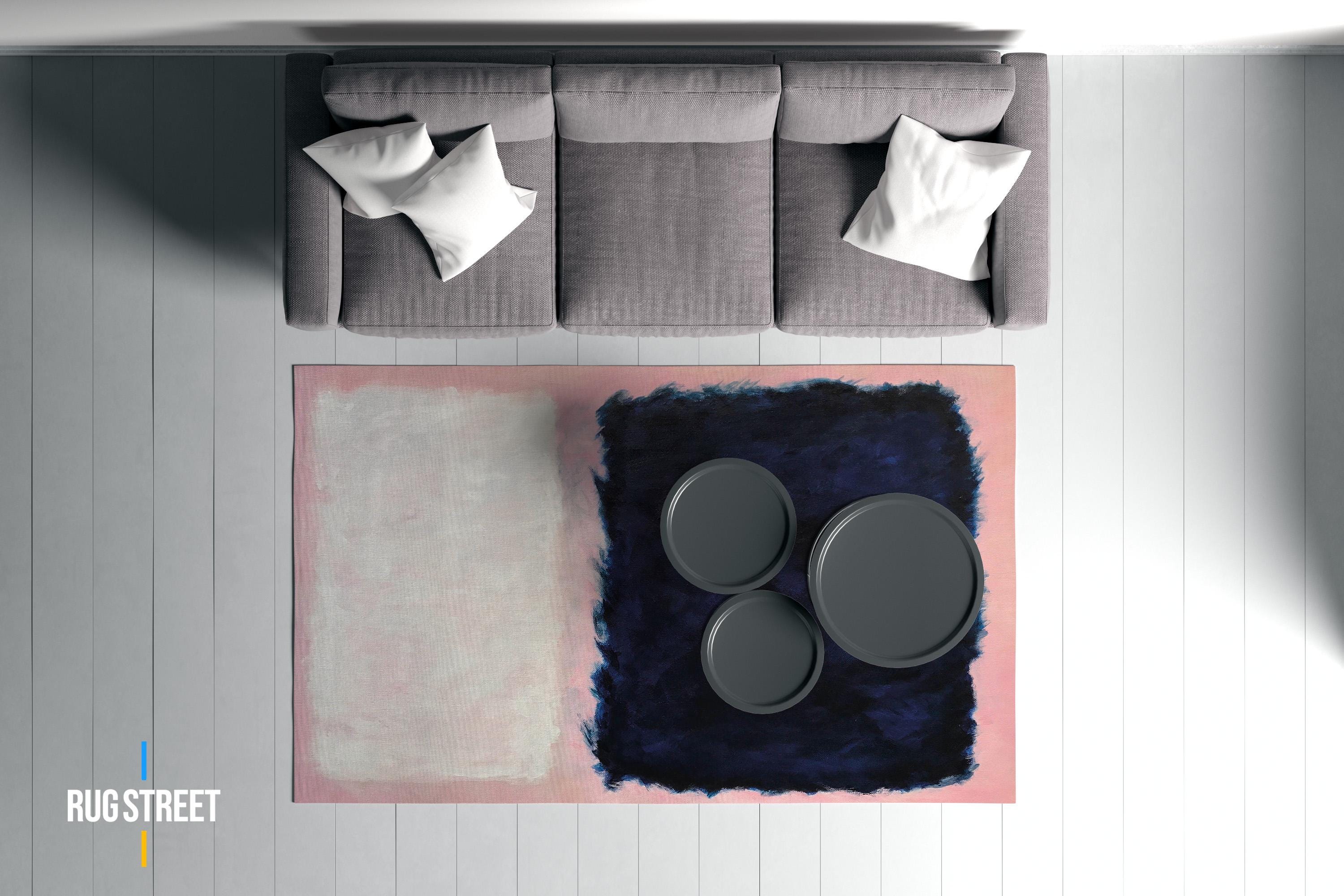 Mark Rothko Exhibition Rug, Mark Rothko Rugs, Pink Rug, Easy to Clean ...