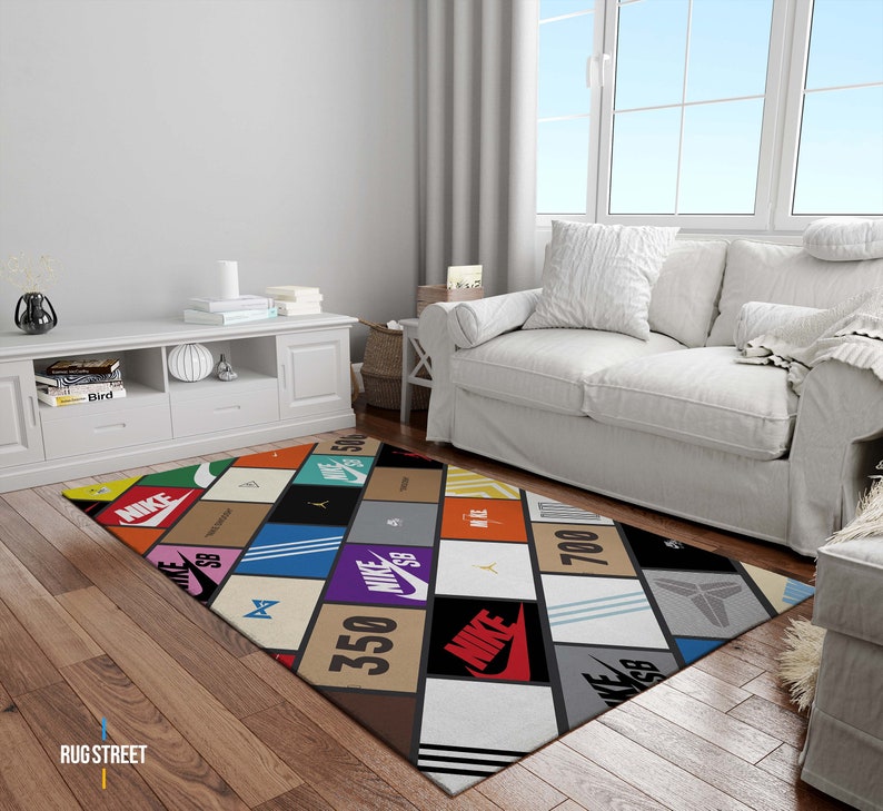 Sneaker Rug, Shoes Rug, Urban Style Rug, Air Shoes Rug, Sneaker Room