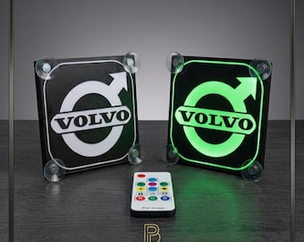 Volvo LED Light for Truck Windshield - 15x15cm USB with Remote Control - Accessory for Volvo FH FM Trucks
