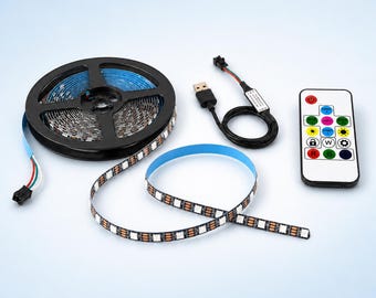 5m Customizable USB LED Strip – IP30 Decorative LED Strip with Remote Control