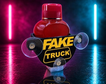 Poppy, Trucky, Turbo Truck Style Air Freshener Holder | Truck Windshield Accessory | Holder with Optional USB LED