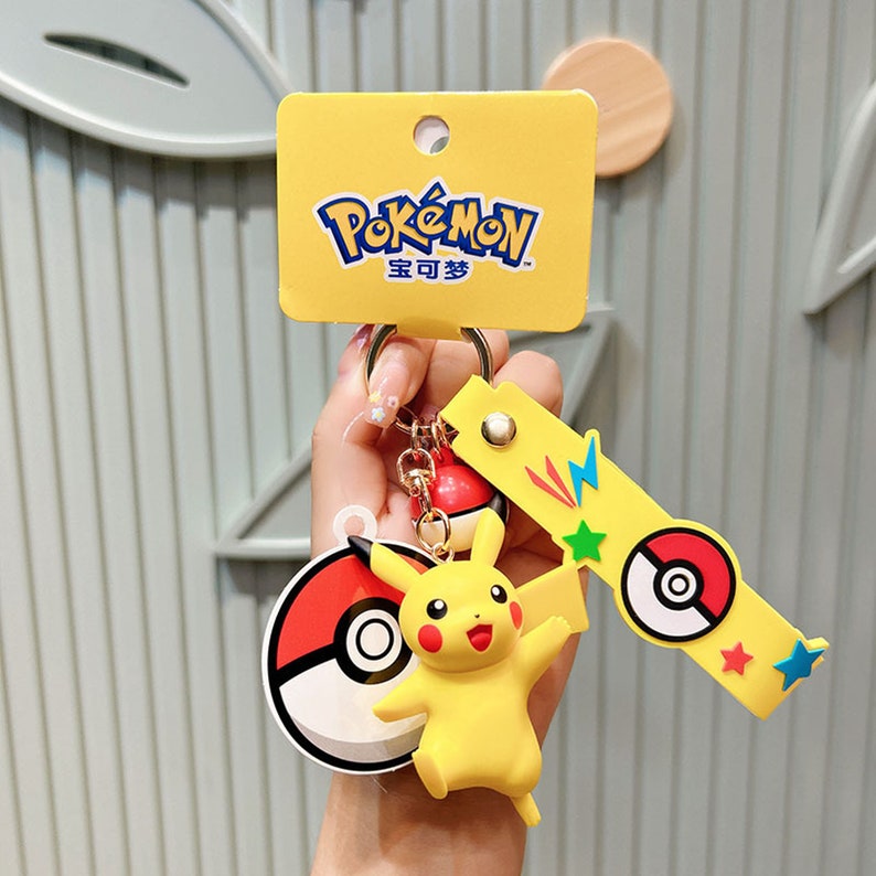 Pokémon Pikachu Keychain,cute Elf Keychain,bag Pendant,car Key Fob,car