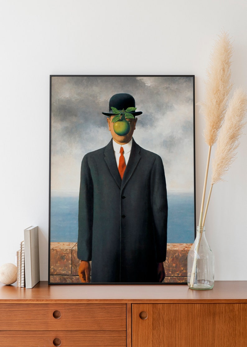 Rene Magritte print de zoon van de mens 1964 Magritte Etsy België