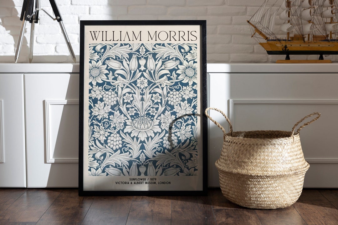 William Morris Sunflower Poster Mid Century Modern Exhibition - Etsy ...