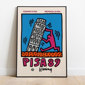Keith Haring Pisa 89 Poster Keith Haring Exhibition Print - Etsy
