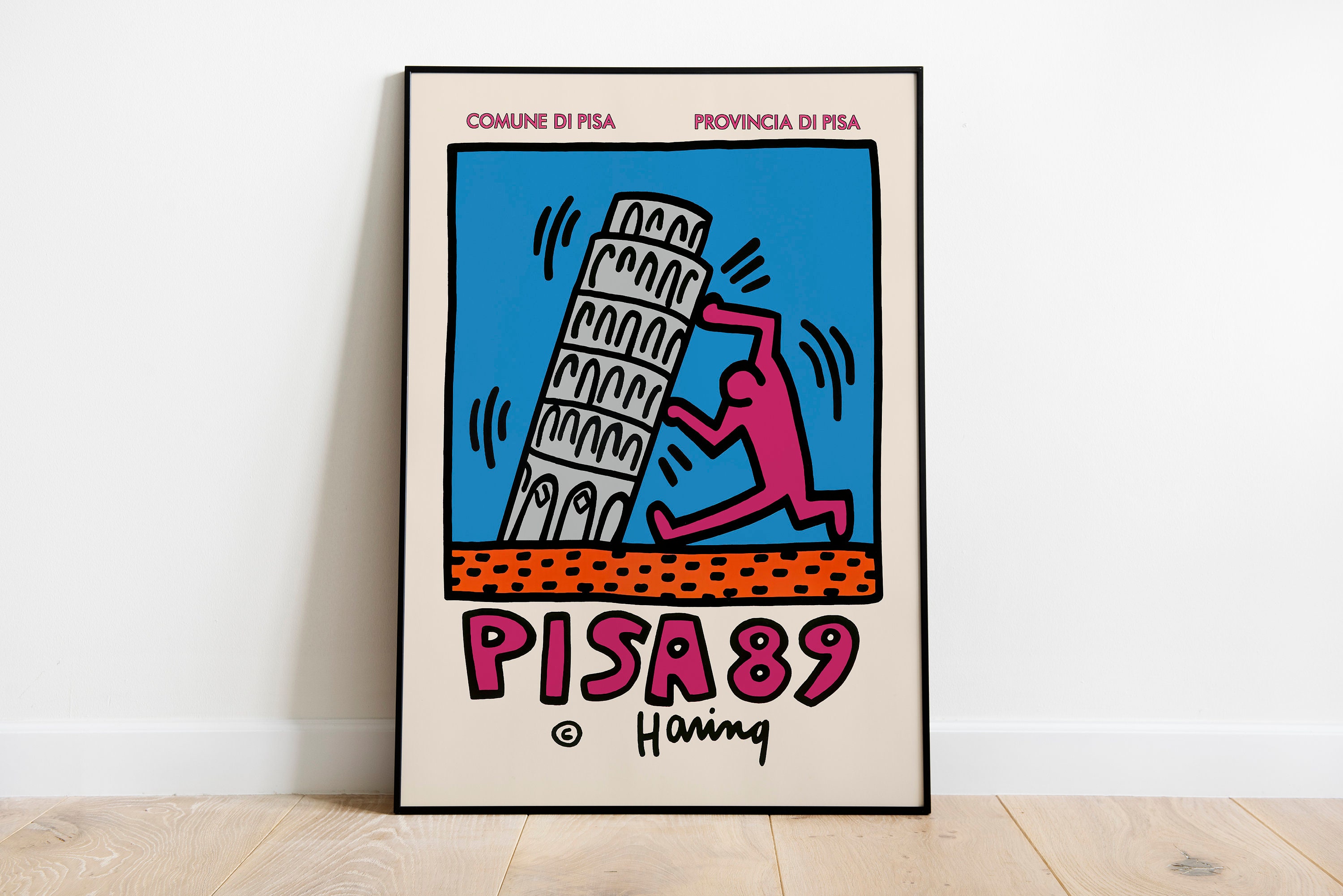Keith Haring Pisa 89 Poster Keith Haring Exhibition Print - Etsy