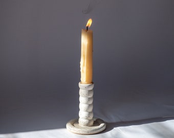 Portavelas, Portavelas de cerámica hecho a mano, Decoración de velas (Listo para enviar)