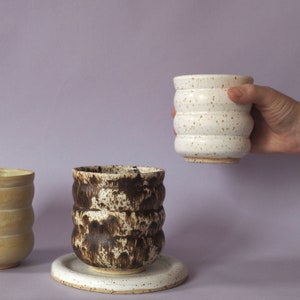 Handmade Ceramic Cup for Tea, Coffee or Hot Chocolate, 260ml 8,8oz, Dishwasher & Microwave Safe (Ready to Ship)