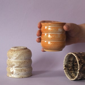 Cappuccino Cup, Handmade Ceramic Mug, Tea Cup, Bubble Cup Ready to Ship image 2