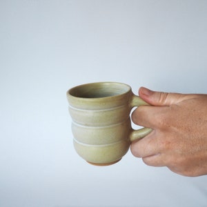 Cappuccino Cup, Handmade Ceramic Mug, Tea Cup, Bubble Cup Ready to Ship image 5