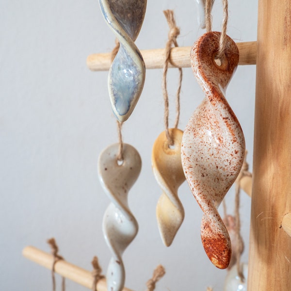Handmade Ceramic Icicle Ornaments for Christmas Trees or Hanging in your Window (Ready to Ship)