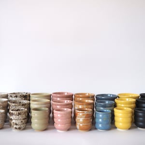 Espresso Cups, Ceramic Shot Glasses Handmade Bubble Mugs Ready to Ship image 7