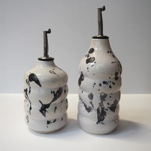 Handmade Ceramic Oil Cruet, Olive Oil Bottle, Vinegar Dispenser (Made to order)