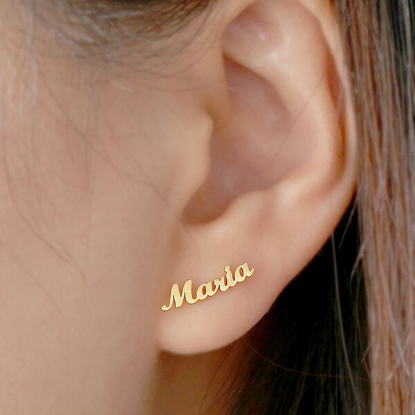 Name Earrings Etsy