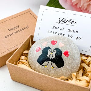 Biglietto personalizzato per il settimo anniversario per uomo, lui, marito, regalo per il settimo anniversario per moglie, regalo per il settimo anniversario di matrimonio per coppia