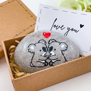 Personalized koala gifts for him her Long distance gift for boyfriend girlfriend LDR love you card for husband from wife romantic birthday