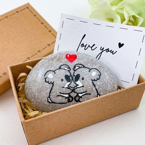 Cadeaux koala personnalisés pour lui, elle, cadeau longue distance pour petit ami, petite amie, carte LDR t'aime pour mari et femme, anniversaire romantique