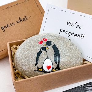 Faire-part de grossesse personnalisé unique Nous sommes enceintes pour que votre futur papa révèle une grossesse à un grand-parent, une amie, une tante