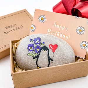Regalo de flores personalizado para el mes de nacimiento de febrero para ella Tarjeta de nacimiento violeta Regalo de cumpleaños de febrero para esposa, hija, nieta, hermana, mamá