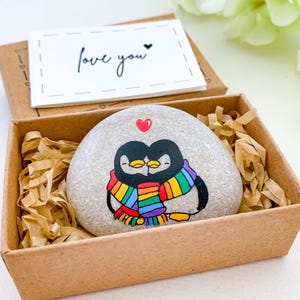 Cadeau personnalisé de la Saint-Valentin pour petite amie lesbienne, relation LGBT longue distance, premier cadeau de la Saint-Valentin pour carte de Saint-Valentin gay LGBTQ