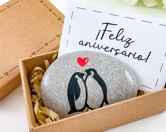 Feliz aniversario card in Spanish / espanol, Personalized anniversary gift for him her husband wife parents couples, original wedding gift