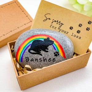 Ideas conmemorativas para ratas como mascotas, Tarjeta de condolencias personalizada por la pérdida de una rata como mascota, Regalo de condolencias en homenaje a una rata como mascota para alguien que perdió una mascota